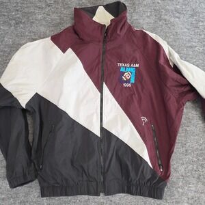 VTG JMN Jammin Texas A&M Alamo Bowl 1995 Jacket XL Maroon Black White Made USA